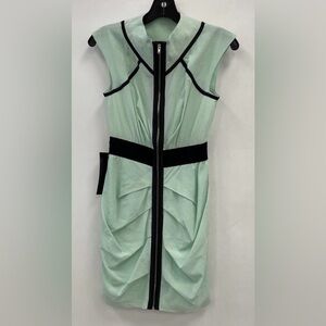 bebe Mint Dress with Black Details